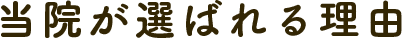 当院が選ばれる理由